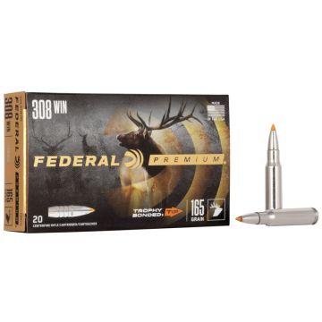 Munición metálica FEDERAL Trophy Bonded Tip 308 Win - 165 grains