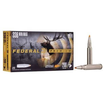 munición federal trophy bonded tip - 338 win. mag. - 200 grains