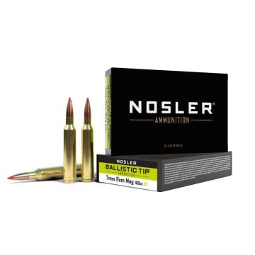 munición nosler 7mm rem mag ballistic tip hunting 160gr