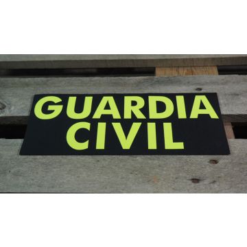 Parche reflectante Guardia Civil fondo negro letras amarillas