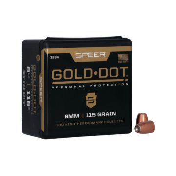Projéteis Speer Gold Dot HP .355" - 115 gr