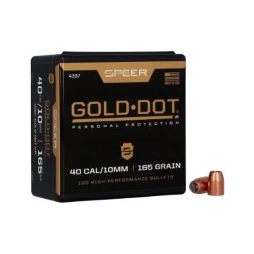 Projéteis Speer Gold Dot HP .400" - 165 gr