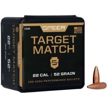 Puntas de bala SPEER Target Match .224" - 52 grains
