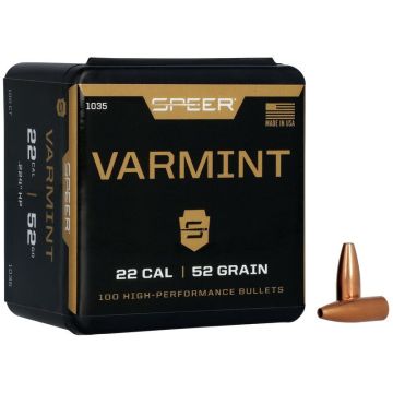 Projétil Speer Varmint Hp - 224 - 52 Grains