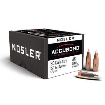 Puntas Nosler .30 Spitzer Accubond 150 gr - 50 unidades