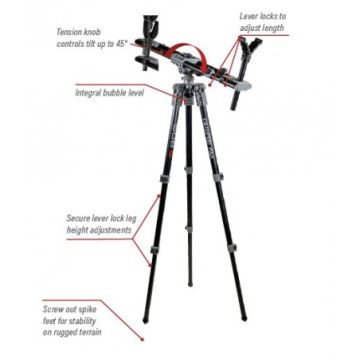 Trípode de tiro para caza Fieldpod max Bog de 50cm a 120cm