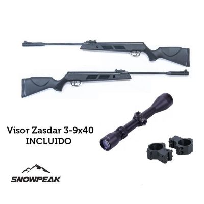 Pack carabina gas pist&oacute;n Snowpeak SR1000S 4.5 mm con visor 3-9x40
