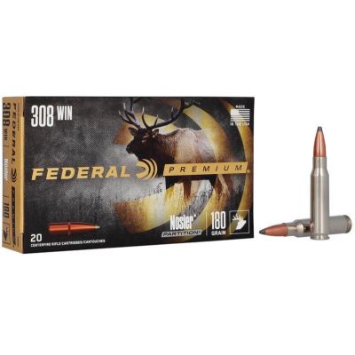 Munici&oacute;n Federal Nosler Partition 308 Win - 180 grains
