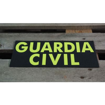 Parche reflectante Guardia Civil fondo Bosque letras amarillas