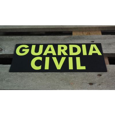 Parche reflectante Guardia Civil fondo negro letras amarillas
