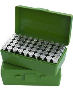 Caja MTM 50 cart. verde  44Mag. 41, 45LC. imagen 1