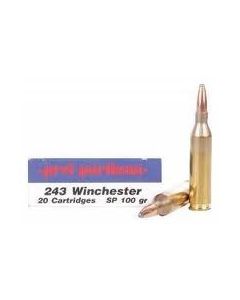 Munición rifle Prvi. Partizan Cal. 243 Win 100 grains SP 1 Caja 20 Un.