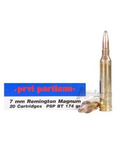 Munición rifle Prvi. Partizan Cal 7 R.M. 174 grains PSPBT (1 Caja 20 Uni)