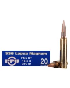 Munición rifle Prvi. Partizan Cal 338 Lapua Mag. - 250 HPBT (1 caja 20 uni.)
