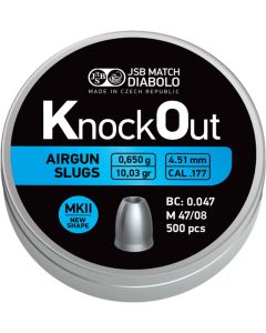 Balines JSB Knock Out HP Slugs MKii 4,51 mm 10,03 gr - 500 unidades