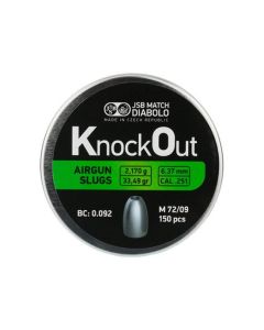 Balines JSB Knock Out Slugs HP 6,35 mm 33,49 gr - 150 unidades (.251)