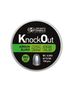 Balines JSB Knock Out slugs HP MKii 6,35 mm 33,49 gr - 150 unidades (.250)