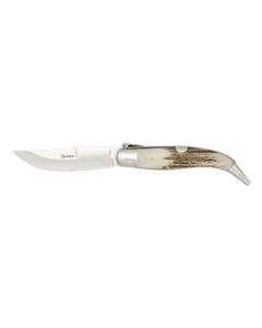 Navaja Teja inoxidable Albainox mango asta de ciervo 6.5 cm