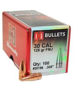 puntas hornady .308 30 fmj  125 gr - 100 unidades