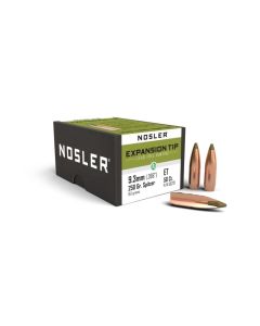 Puntas Nosler calibre 9.3mm Expansion Tip 250gr 50uds - Sin plomo
