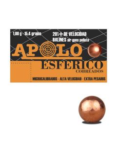 Balines Apolo copper esféricos 4,5 mm (.177) 0,60 g con 400 unidades