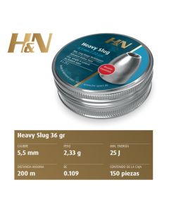 Balines H&N Slug HP Heavy 5.51 - 2,23 g / 36 gr