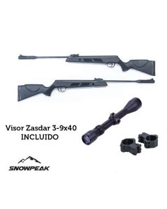 Pack carabina gas pistón Snowpeak SR1000S 4.5 mm con visor 3-9x40