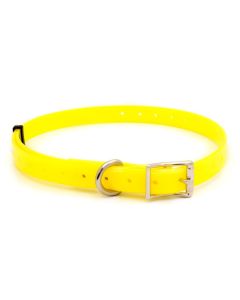 collar para perro fino "polytec" 16 mm x 1,5 - amarillo fosforito