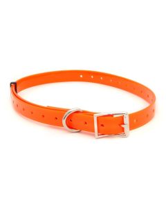 collar para perro fino "polytec" 16 mm x 1,5 - naranja fosforito