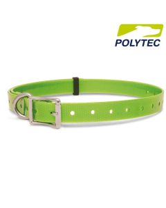 collar para perro fino "polytec" 16 mm x 1,5 - verde fosforito