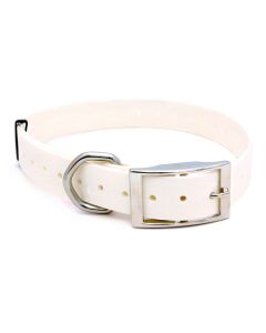 Collar para perro Polytec 25mm - Blanco
