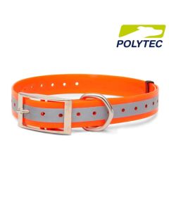 collar reflectante para perro "polytec" 25mm naranja