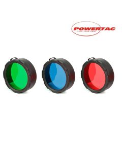 Filtro Powertac Azul para linternas (Cadet - E5, E5R, E9, E9R)
