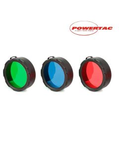 Filtro Powertac Verde para linternas (Cadet - E5, E5R, E9, E9R)