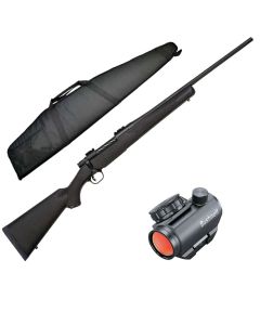 PACK Rifle Mossberg Patriot Synthetic + Punto rojo Bushnell TRS25 + Funda