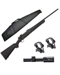 PACK Rifle Mossberg Patriot Synthetic + Visor 1-6x24 + Anillas + Funda