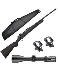 PACK Rifle Mossberg Patriot Synthetic + Visor 2.5-10x50 + Anillas + Funda