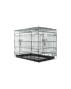 Jaula metálica para perros con bandas de plástico 124(L)x84(Al)x76(An) cm