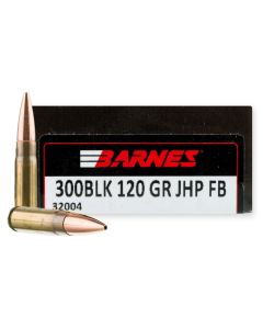 Munición Barnes 300 AAC Blk - JHP FB - 120 grains
