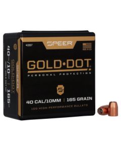 Projéteis Speer Gold Dot HP .400" - 165 gr