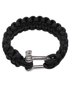 Pulsera Paracord negra con cierre metálico - L imagen 1