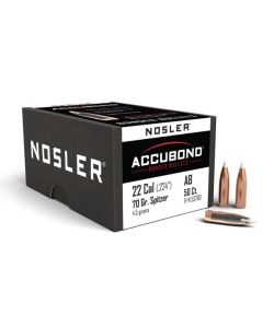 Puntas Nosler calibre 22 Spitzer Accubond 70gr 50uds