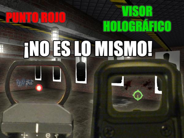 ¿Cuál es la diferencia entre visor holográfico y punto rojo?