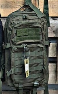 MOCHILA ASSAULT 51X29X28, 36 LITROS, SISTEMA MOLLE, CON VELCRO, ACOLCHADA  VERDE