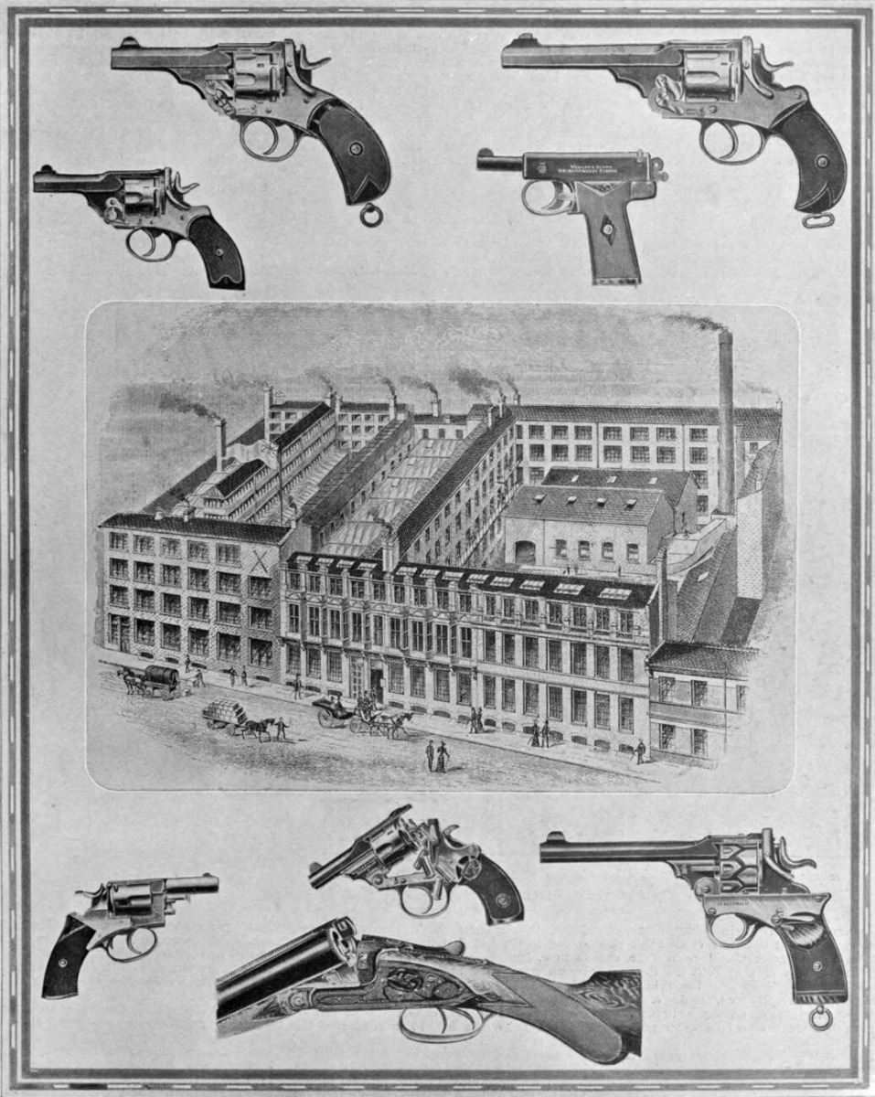 Antiguo cartel publicitario de Webley & Scott.