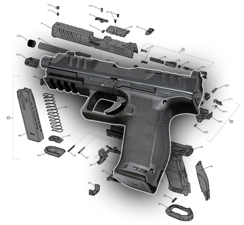 Pistola Walther PDP Meister Manufaktur 5.1 9mm defensa