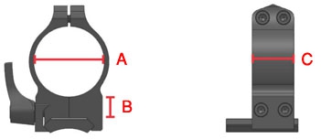 Anillas warne desmontables acero 30mm medias