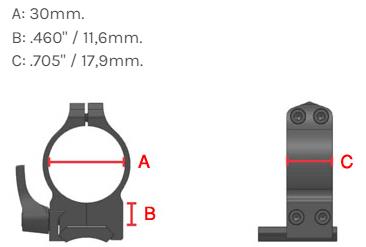 anilla warne maxima para ruger mini 14