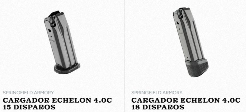 Pistola springfield echelon 4.0 compact Cargadores