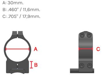 anillas warne para rifle ruger 77